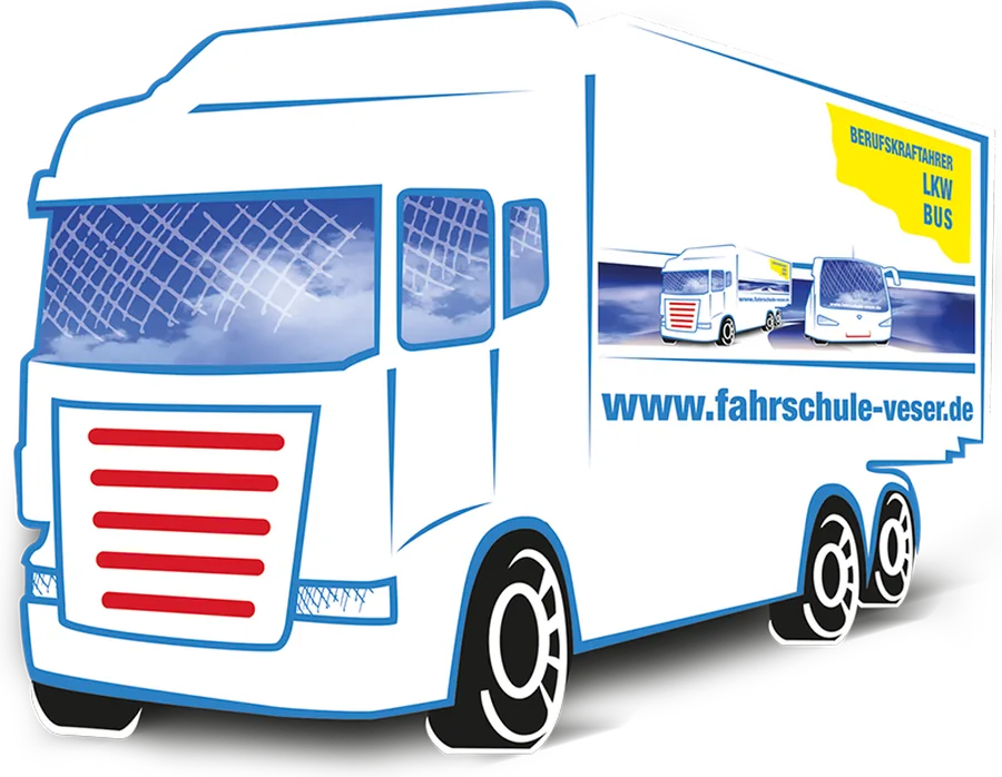 Fahrschul-LKW der Fahrschule-Veser